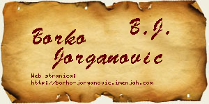 Borko Jorganović vizit kartica